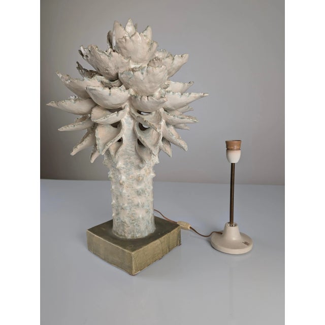 Glazed Ceramic Sculpture Lamp by Birthe Aksby For Sale - Image 4 of 17