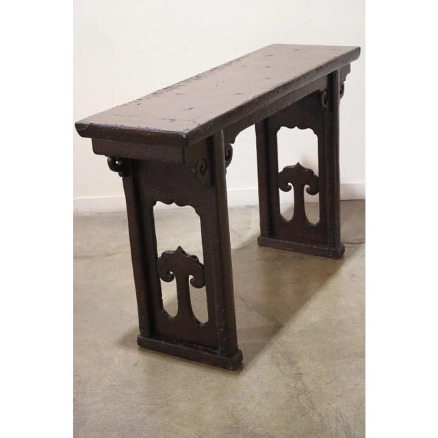 Wood Chinese Red Lacquered Table For Sale - Image 7 of 8