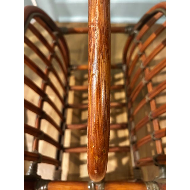 Vintage Rattan Magazine Rack For Sale - Image 4 of 8