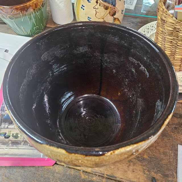 Robinson Ransbottom Pottery Co. Large Sun and Moon Glazed Ceramic Jardinere For Sale - Image 4 of 5