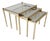 Vintage Nesting Coffee Tables in Gold-Tone Metal and Mirror, 1970s, Set of 3 For Sale