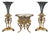 Napoleon III Mantel Set in Gilt Bronze and Cut Crystal, Set of 3 For Sale