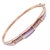 Metal Kabana Rose Gold Diamond Mother of Pearl Bangle Bracelet For Sale - Image 7 of 11