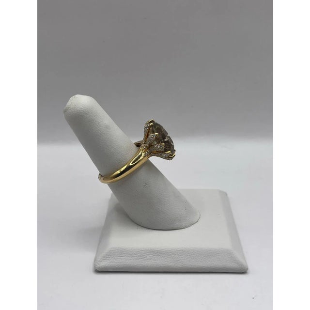 Kat Florence 18k Gold Diamond & Zultanite Ring With Box Size 12 For Sale - Image 4 of 9