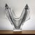 Hand-blown French crystal bowl by Cofrac Art Verrier with a sculptural free-form shape — square base with four lobes...