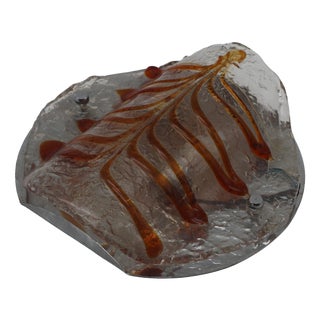 Large Sculptural Ice Glass Sconce by Toni Zuccheri for Mazzega, Italy, 1970s For Sale