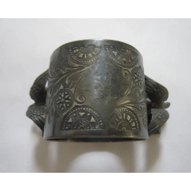 1910s Antique Meriden Silverplate Napkin Ring For Sale - Image 5 of 5