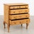 Antique pine nightstand or small chest of four drawers resting on cabriolet feet. An applied carved diamond accents the...