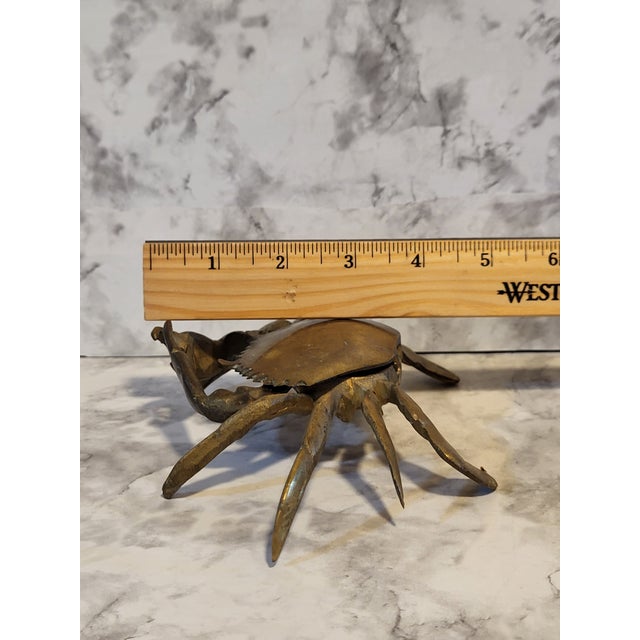 Articulate Brass Crab Catchall For Sale - Image 11 of 13