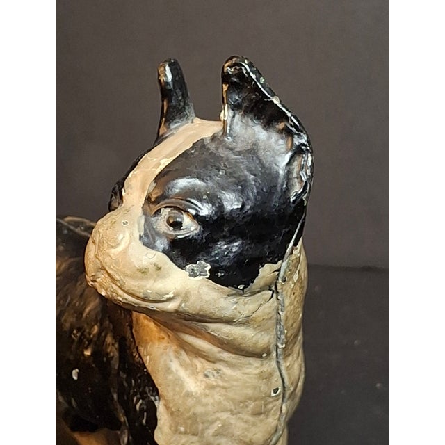 Antique Vindex Toys Cast Iron Boston Terrier Still Bank 1931 Dog Coin Penny Bank For Sale - Image 9 of 15