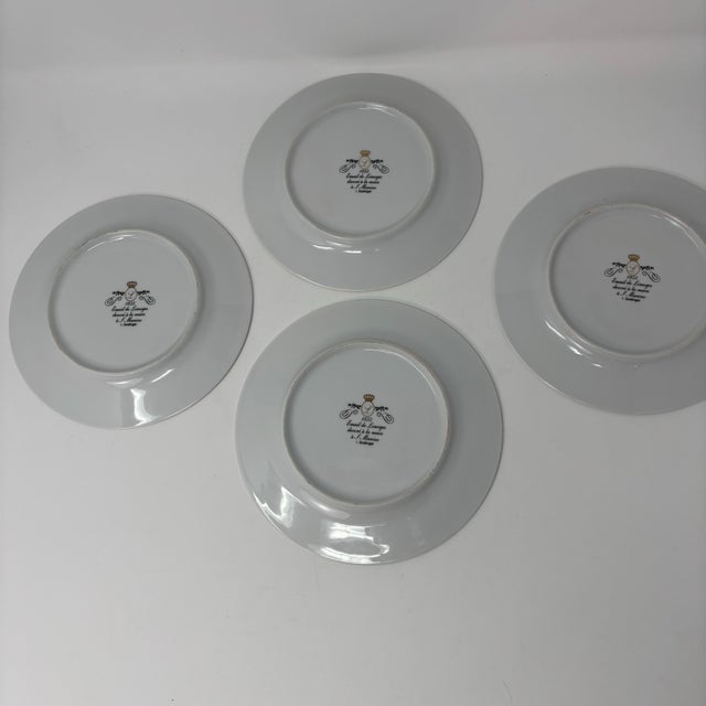 1980s Vintage Godinger Limoges Set of 4 Dessert Plates Bath Motifs - 4 pcs For Sale - Image 5 of 9