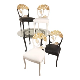 Chanel Tribute Ginko Garden Sculpture Italian Dining Set of Late 20th Century - Set of 5 For Sale