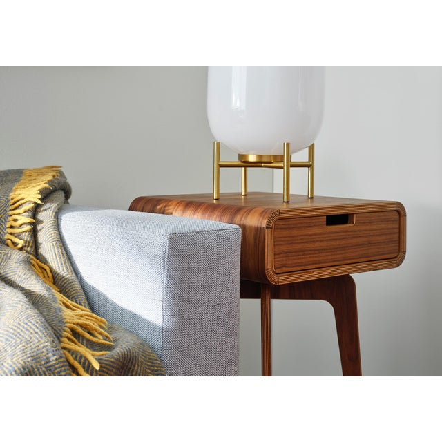Wood Modern End Table With Drawer - 25"h - Walnut For Sale - Image 7 of 8