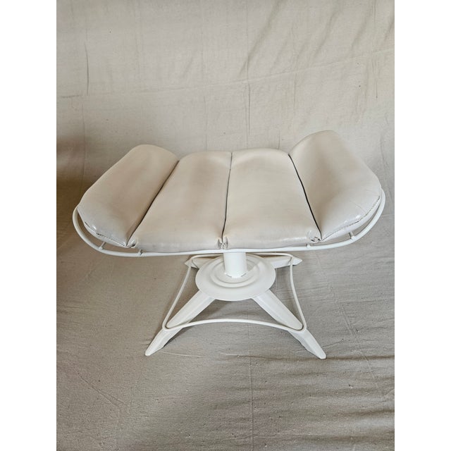 1970s Homecrest Fiesta Swivel Rocker Lounge Chair and Footrest For Sale - Image 6 of 9