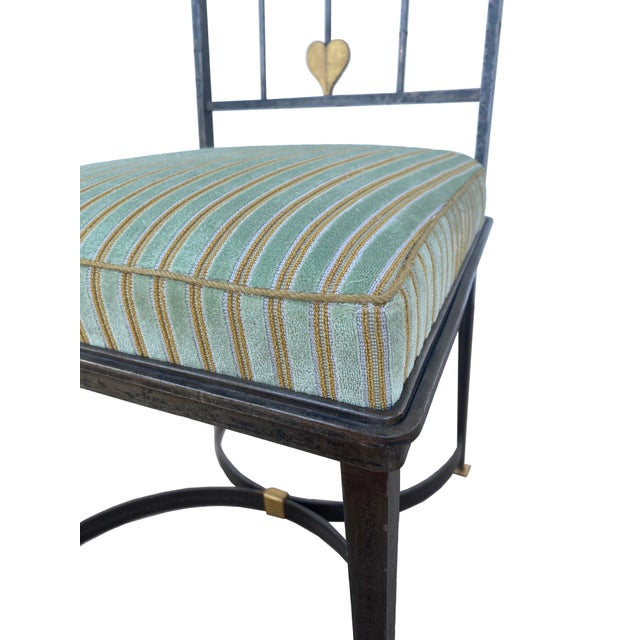 Mid 20th Century Set of 4 Iron Chairs For Sale - Image 10 of 12