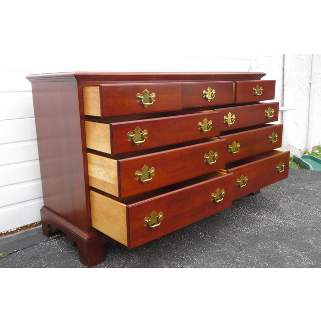 Solid Cherry Long Dresser by Link Taylor Furniture Chairish