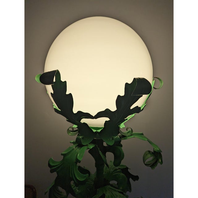 Mid-Century Modern Floor Lamp with Acanthus Leaves, 1950s For Sale - Image 3 of 17