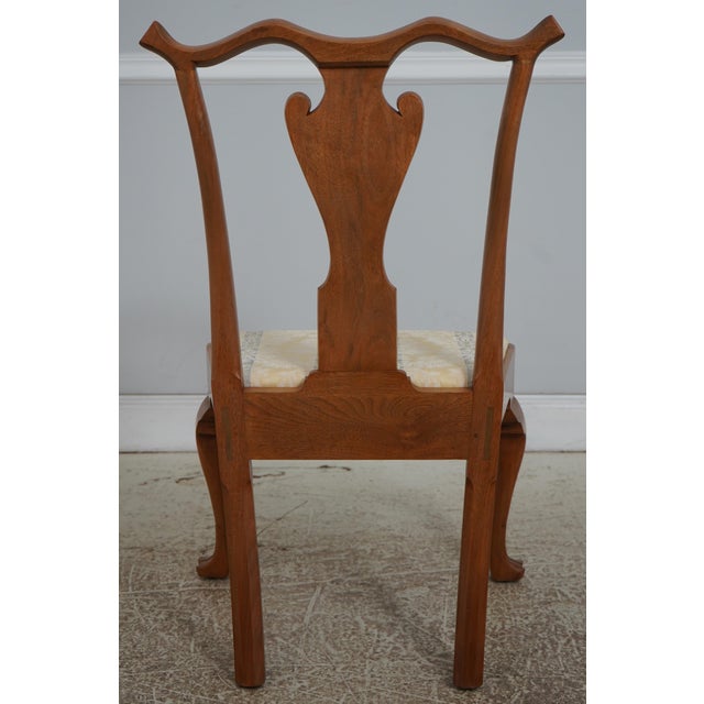 Set of 6 Bench Made Walnut Chippendale Dining Chairs For Sale - Image 4 of 18