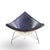 Mid 20th Century George Nelson for Vitra Mid Century Black Leather Coconut Chairs - Pair For Sale - Image 5 of 12