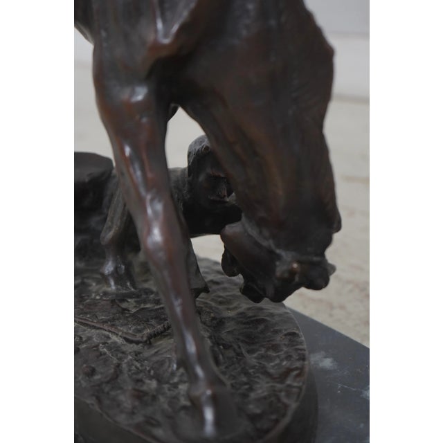Traditional Frederic Remington Wicked Pony Bronze Cowboy Sculpture For Sale - Image 3 of 15