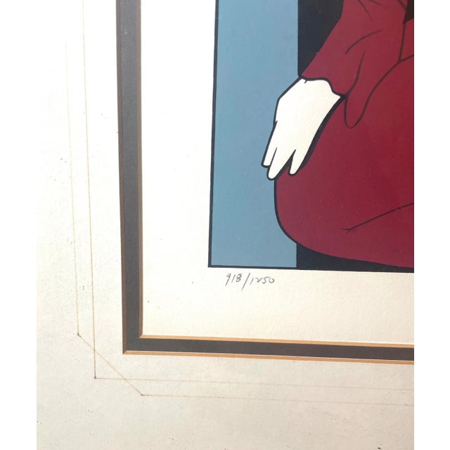 Vintage Original Signed Patrick Nagel Nude Playboy Serigraph Silkscreen Print For Sale - Image 4 of 8