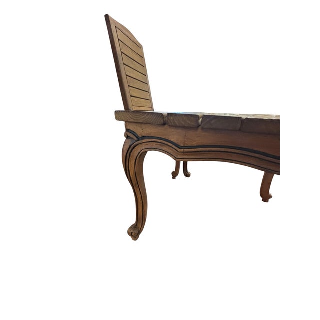 Pair of Rustic French Country Face-to-Face Conversation Benches W/ Cabriole Legs, a Pair For Sale - Image 9 of 9