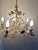 Cream Vintage Italian Floral Tole 5-Light Chandelier in Cream Painted Metal, 1960s For Sale - Image 8 of 12