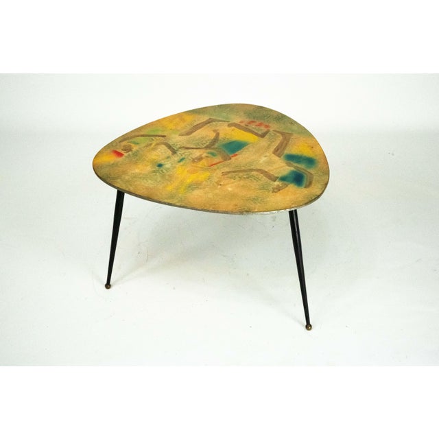 1950s Mid-Century Modern Italian Tripod Coffee Table, 1950s For Sale - Image 5 of 13