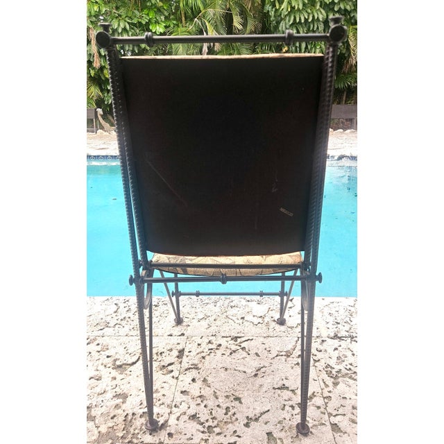 Beige Set of Eight Ilana Goor Forged Iron Dining Chairs Mexico, Circa 1980s For Sale - Image 8 of 10