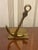 Vintage brass anchor bookends. Matching set. Nice brass platform with felt bottom.