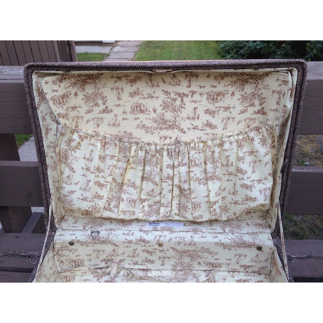 Textile Hartmann Tweed Woodbox Suitcase For Sale - Image 7 of 9