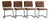 1970s Chrome Cantilevered Dining Chairs in Chenille For Sale