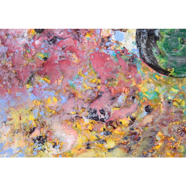 Textile "Foundation" - Abstract Expressionist Assemblage in Acrylic on Canvas by Charles David Francis For Sale - Image 7 of 9