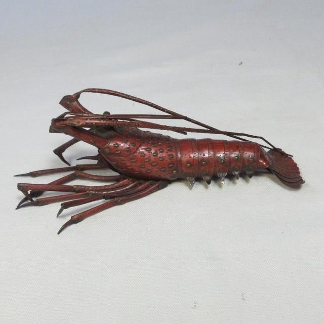 Beautiful jizai okimono of a large shrimp. Wonderfully detailed with an articulated body and legs, this realistic piece...