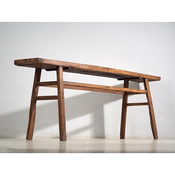 Antique solid wood high console table (c.1900) Dimensions: Width: 229 cm Depth: 37 cm Height: 84 cm Style: Qing Materials...