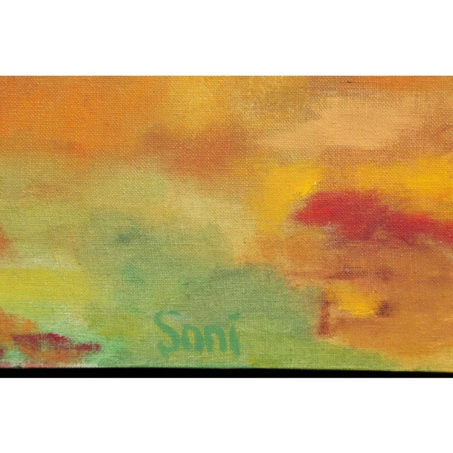 Soni Wallace Abstract Colors Acrylic on Canvas, signed lower left Edition: Size: 12 x 30 in. (30.48 x 76.2 cm)
