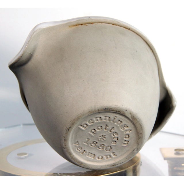 White 1970's Bennington Potters of Vermont Stoneware Batter Bowl For Sale - Image 8 of 10
