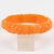 1940s Bakelite Carved Bracelet Bangle Milky Orange Papaya For Sale - Image 5 of 5