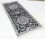 Traditional Navy Blue Fine Hand Knotted Silk & Wool Nain Runner For Sale - Image 3 of 4
