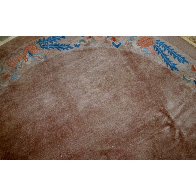 1910s, Handmade Antique Chinese Art Deco Rug 5.1' X 8.3' For Sale - Image 4 of 9