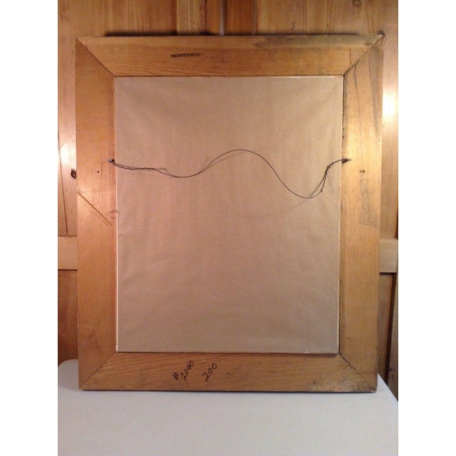 1968 Pastel on Paper Portrait Painting by Kitty Wallis Dated and Signed For Sale - Image 4 of 4