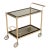 Italian Brass Bar Cart With Smoked Glass Shelves 1970s For Sale