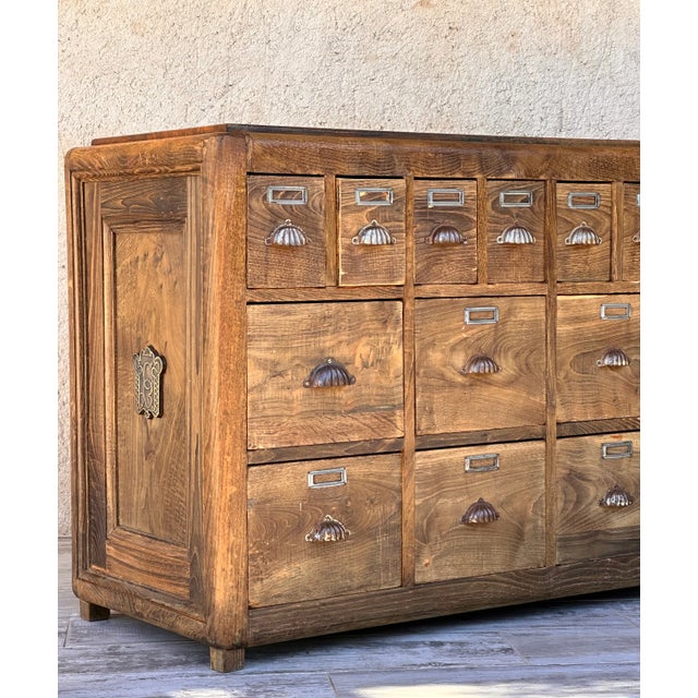 Vintage Counters in Oak, 1920s, Set of 2 For Sale - Image 9 of 12