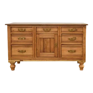 19th Century Country English Provincial Pine Sideboard Server
