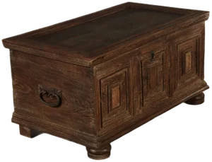 Antique Small Baroque Chest in Oak, 1750