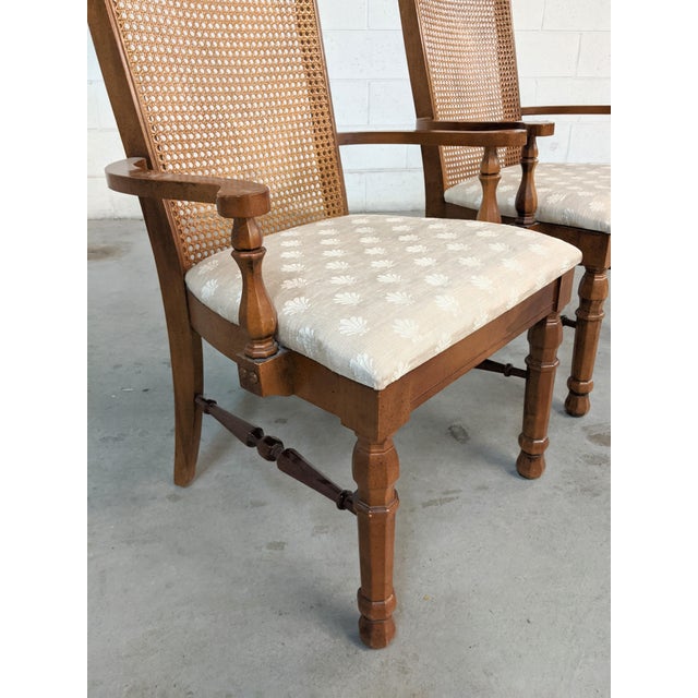 Vintage Broyhill Cane Back Dining Chairs Set of 6 Chairish