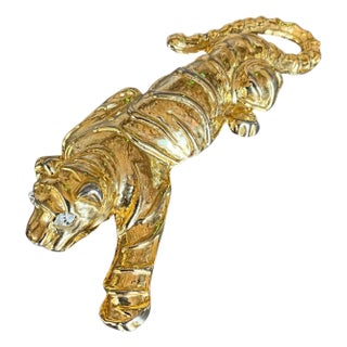 Vintage Tiger Brooch For Sale