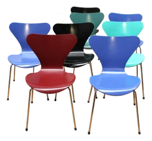 3107 Ant Chairs by Arne Jacobsen for Fritz Hansen, Set of 9