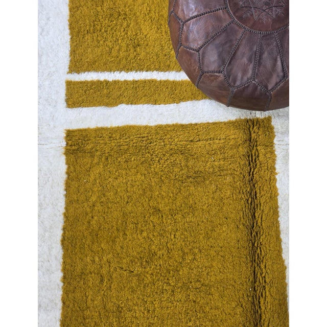 Mid-Century Modern Modern Mustard Boujad Rug -7.5 X 5.1 Ft For Sale - Image 3 of 8