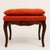 Kindel Furniture Mid 20th Century Pair of Kindel French Provincial Carved Footstools With Burnt Orange Upholstery For Sale - Image 4 of 9